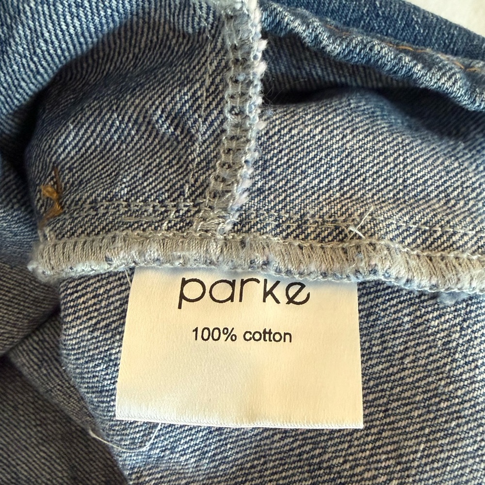 NWOT! Parke Medium Wash Long Sleeve Denim Romper Sz M! - Picture 8 of 8